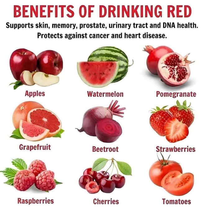 Benefits of Drinking Red-Vegetables and Fruits for Health-Stumbit Health